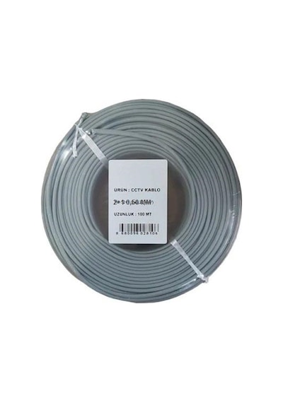 50 Metre Kaliteli 2+1 0,50 Mm Cctv Güvenlik Kamera Kablosu