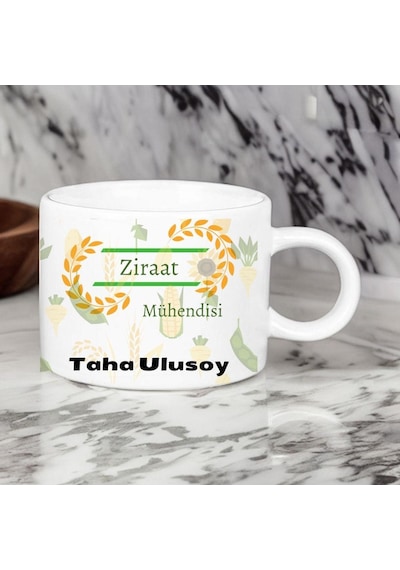 Ziraat Mühendislerine Özel Motto Kahve Fincanı Saydam