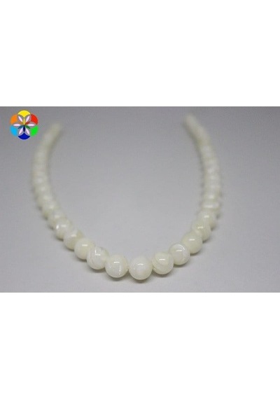 Sedef Taşı Dizi 10Mm (Beyaz)