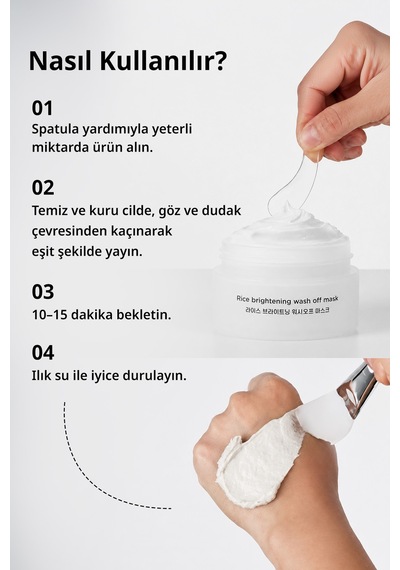Nemlendirici Aydınlatıcı & Peeling Etkili 3lü Krem Maske Seti Mıdha Rice Wash Off Mask Discovery Set