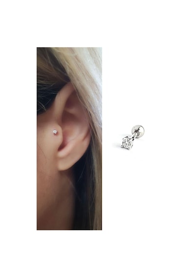Pırlanta Parlaklığında Zirkon Taşlı 925ayar Gümüş Tragus Helix Kikirdak Piercing 17453302