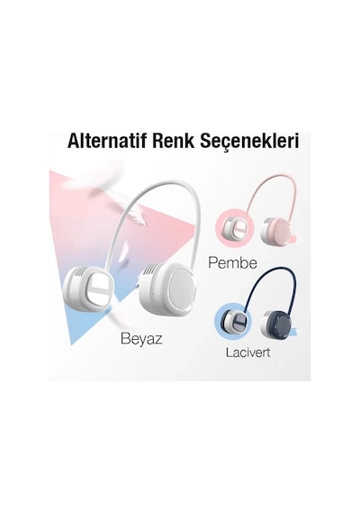 Memo G02 Boyun Askılıklı Mini Fan Taşınabilir Şarjlı Soğutucu Boyun Fanı- 5775