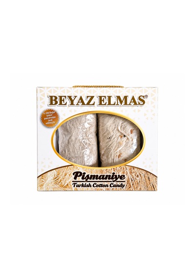 Beyaz Elmas Açık Tel Pişmaniye 400 Gr - %100 Doğal Pancar Şekerinden Üretilmiştir - Geleneksel Türk Pişmaniyesi - Tel Helva
