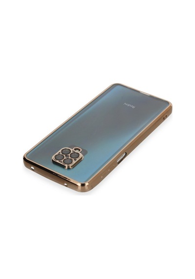 Xiaomi Redmi Note 9 Pro Uyumlu Kılıf Lensli Silikon - Gold