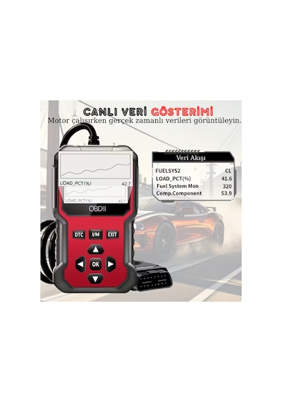 Obd2 Araba Otomobil Arıza Tespit Cihazı Tüm Araçlara Uyumlu Hata Okuma Silme Işık Söndürme - 822170237