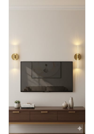 Bhbackhome Bubbleflux Medium Şık Tasarım Modern Ledli Aplik 31 Cm Gold Elektrikli Altın