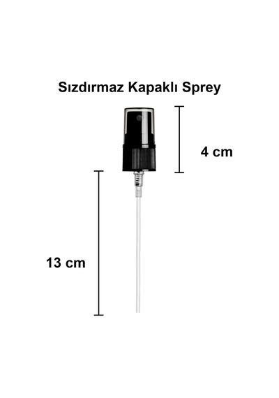 Afracam Amber 100 Ml Plastik Kapaklı Siyah Sprey Fısfıs Kolonya Dezenfektan Cam Şişe 20 Adet