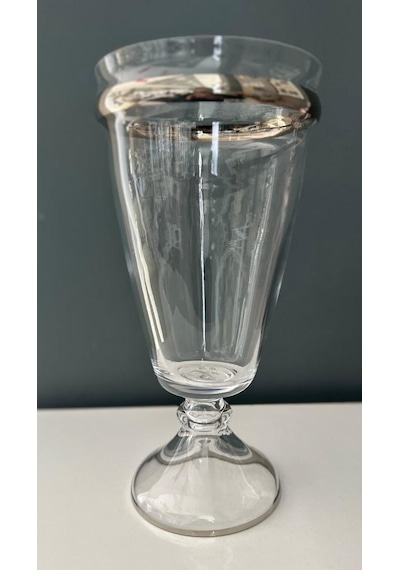 Decorium Cam Vazo Ayaklı Dalıa Platin M06464-ab