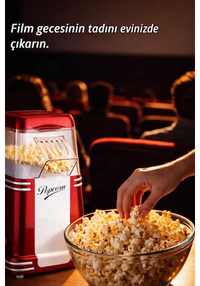 Thomax PM1300-S Mısır Patlatma Makinesi Yağsız Ve Sağlıklı Popcorn