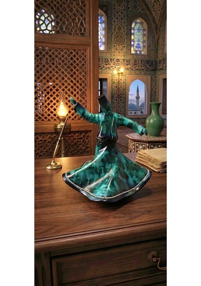 Seramik Semazen Biblo Yeşil 22 Cm