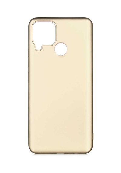 Zore Realme C25 Kılıf Nvth Premier Silikon Kapak - Gold