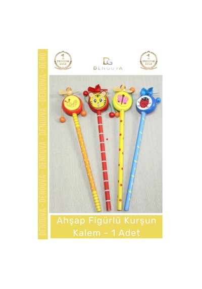 Kurşunkalem Renkli Sevimli Hayvanlı Dayanıklı Ergonomik Okul Hediyelik Ahşap Figürlü Kurşun Kalem Çok Renkli