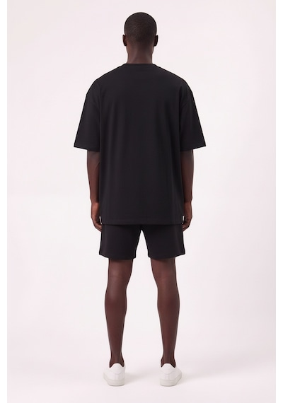 Usa Bkn Siyah Oversize Erkek T-shirt 11216 SİYAH