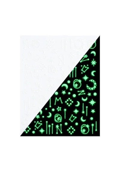 Karanlıkta Parlayan Burçlar Yıldızlar Tırnak Sticker Tırnak Etiketi Nail Art Jo-1297