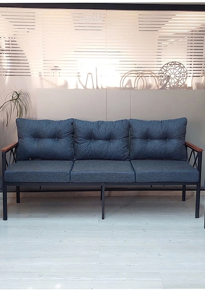 Safir 3'lü Bahçe,balkon,teras,cafe,çay Seti,oturma Grubu,koltuk Takımı Mavi