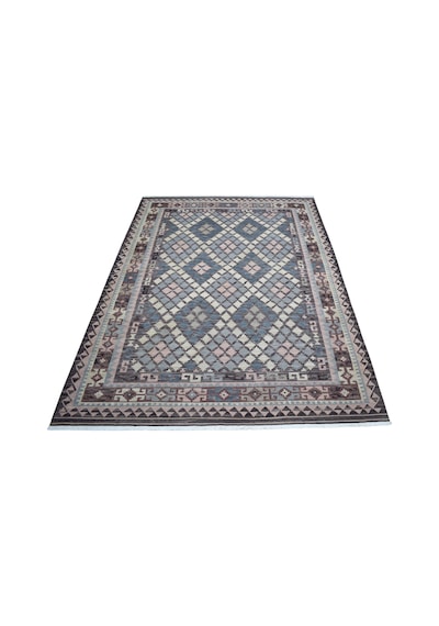 Zehra Abla Halı Vintage El Dokuma Pastel Cerit Yörükleri Meşhed İran Yün Kilim 7405 Çok Renkli