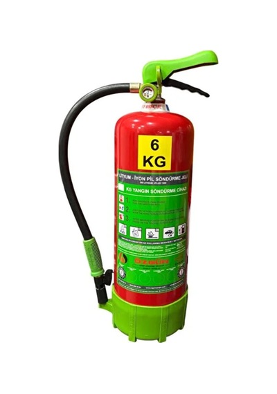 6 Kg Elektrikli Araç Lityum Yangın Söndürücü Kkt Yangın Tüpü Araç Garaj