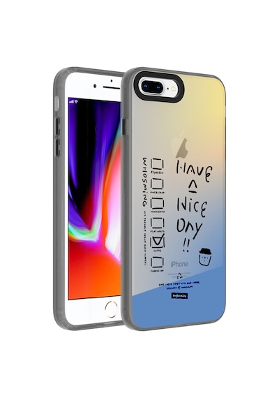 Mobilteam Apple iPhone Uyumlu 7 Plus Kılıf Desenli Dragon Sert Kapak - Have Have