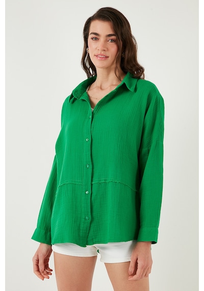 Lela Pamuklu Regular Fit Müslin Bayan Gömlek Cf25S166905 Benetton
