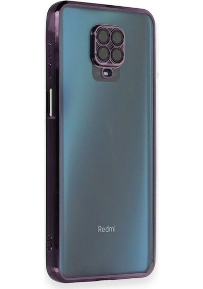 Xiaomi Redmi Note 9 Pro Kılıf Razer Lensli Silikon - Mor Diğer