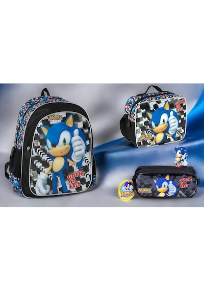 Sonic İlkokul Çantası 3 Lü Set Çok Renkli