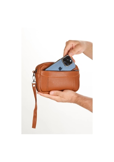 Newish Polo Erkek El Askılı Portföy Clutch El Çantası New256 - Taba