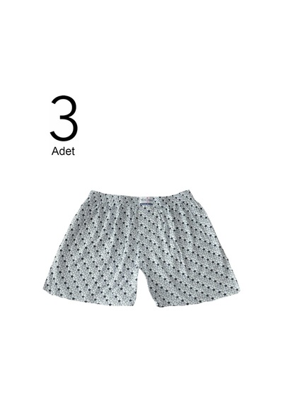 Orbis 3'lü Erkek Yıldız Desenli Emprime Boxer 14101-A3