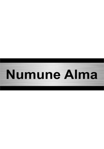 Numune Alma 5x20cm Gümüş Renk Metal Yönlendirme Levhası