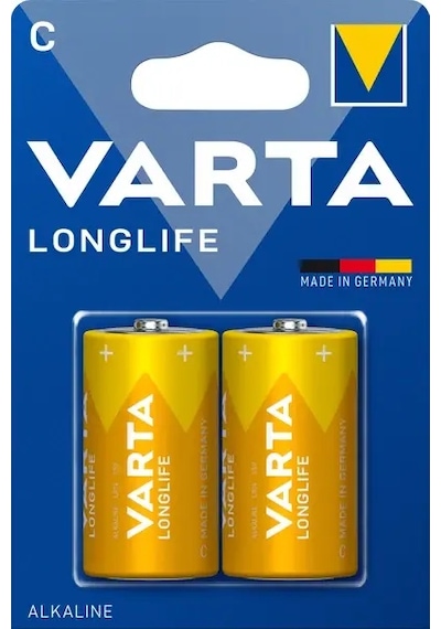 Varta Longlife Alkalin Orta Kalem Pil C Boy 2'li Paket