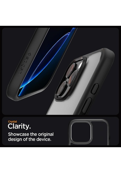 İphone 16 Pro İle Uyumlu Kılıf Ultra Hybrid Matte Black - Acs08125