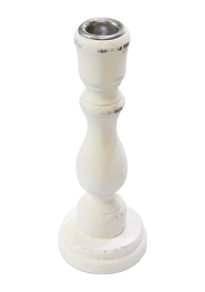 Ahşap Eskitme Şamdan 18 CM