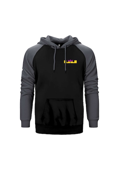 Lebron Logo Color Gri Renk Reglan Kol Kapşonlu Sweatshirt Gri