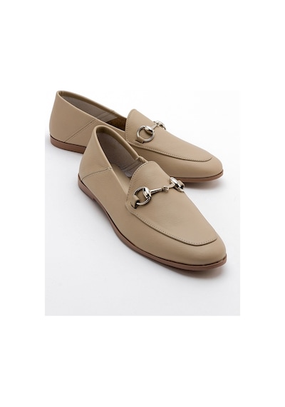 Luvishoes F03 Biskuvi Cilt Kadın Babet Koyu Bej