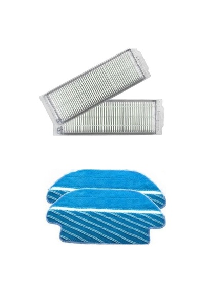 V2 - V3 & Xiaomi Uyumlu Mop Pro Uyumlu Hepa Filtre - Mop Paspas 2li