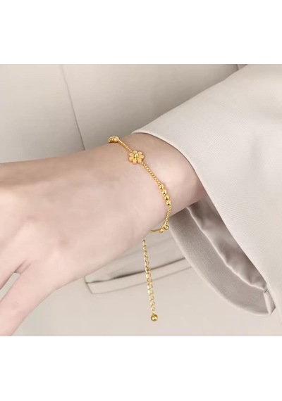Çiçek Gold Çelik Bileklik Sns098 Gold