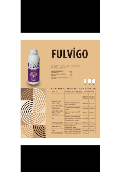Fulvigo Fulvic Acid İçerikli Köklendirici Özel Gübre. 1 Lt