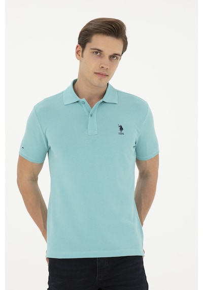 U.S. Polo Assn. Erkek Slim Fit Polo Yaka Mint Basic Tişört 50279613-VR090