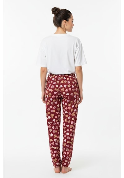 Kadın Tek Penye Pijama Alt Bgl-st05005 Kırmızı