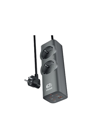 Fc54 6in1 Gan Masaüstü Priz Şarj Cihazı 1 X Usb-a 3 X Usb-c 2 X 220v 1.5m