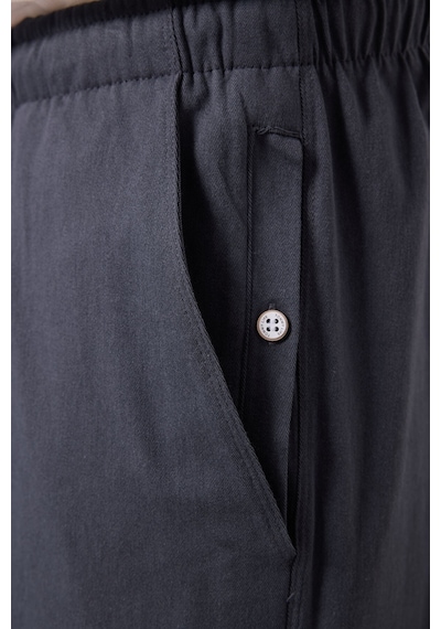 Tommylife Gri Standart Fit Dokuma Hafif Esnek Chino Erkek Şort - 81291 Gri