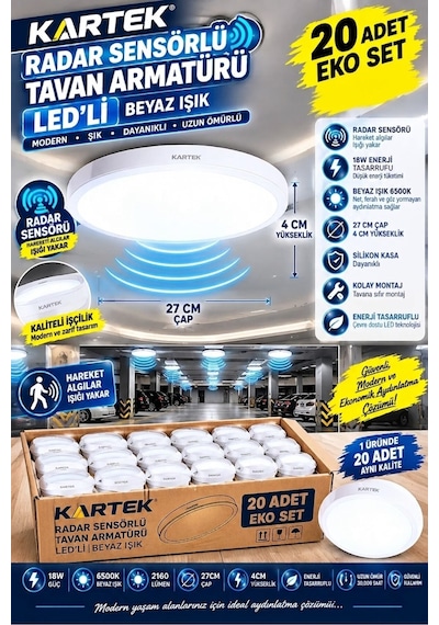 20 Adet 18w Radar Sensörlü Sıva Üstü Tavan Armatürü,18w Kendinden Ledli Modern İnce Tasarım ,akıllı Aydınlatma,aydınlatma Glop Armatürü Led Avize Aplik Balkon Banyo Koridor Lambası Led Beyaz 20 Adet 18w Radar Sensörlü Sıva Üstü Tavan Armatürü,18w Kendinden Ledli Modern İnce Tasarım ,akıllı Aydınlatma,aydınlatma Glop Armatürü Led Avize Aplik Balkon Banyo Koridor Lambası Led Beyaz