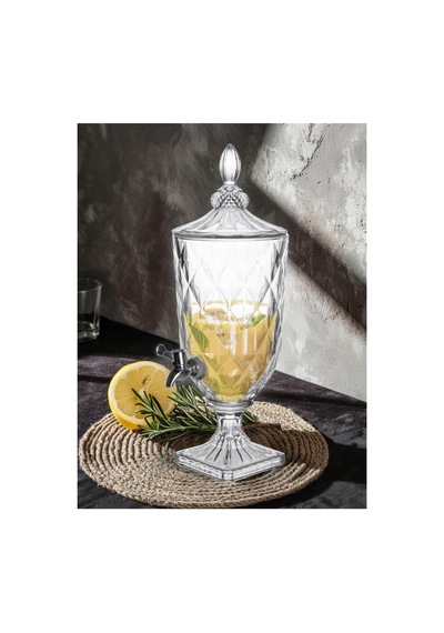 Vitrella 3000 Ml Cam Şerbetlik Musluklu Cam Meşrubat & Limonata Dispenseri Şeffaf - 848167297 Şeffaf - 848167297