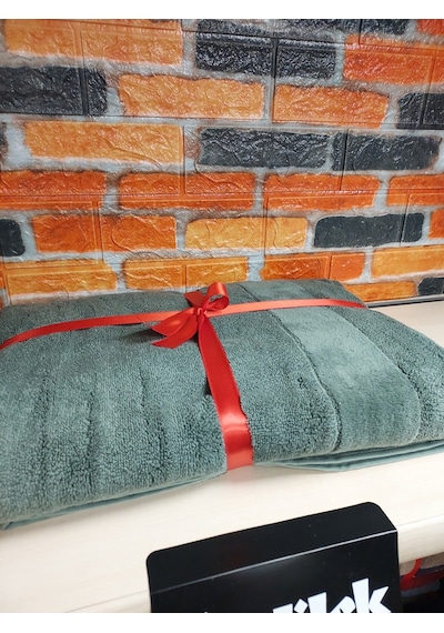 Özdilek Svv Border Büyük Boy Banyo Havlusu 89x173 - Fern Green Yeşil Yesil