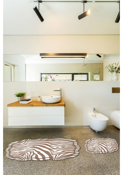 Alanur Lale Lazer Kesim 2 Li Banyo Takimi St210198gr Kahve