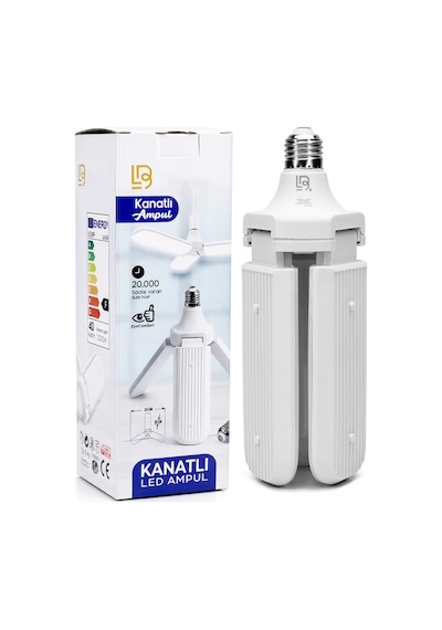 40w 3 Kanatlı Pervane Led Ampul 27 Led Tasarruflu E27 Ev Ampul 4000 Lümen Lamba Ld03 1 Ad