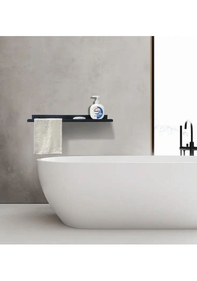 Gkd Paslanmaz Çelik Banyo Havlu Askısı, Duvara Monte Banyo Organizatörü Siyah