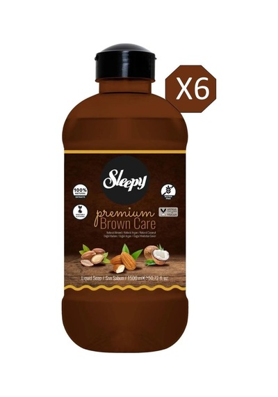 Sleepy Premium Brown Care Sıvı Sabun 1500 Ml X 6 Adet