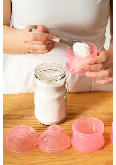 Babyjem Katlı Toz Mama Kabı Pembe
