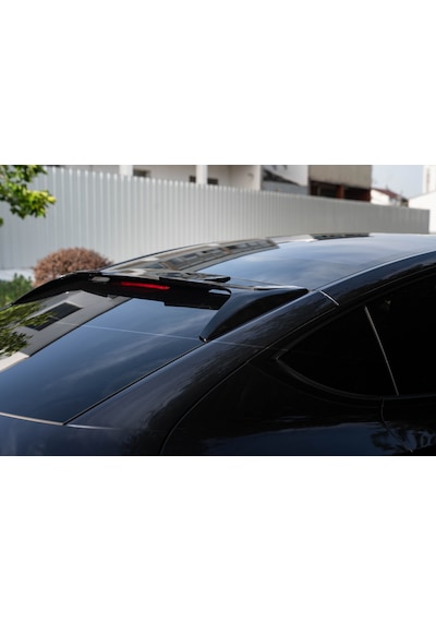 Tesla Model Y Legacy Ve Juniper İçin Uyumlu Cam Üst Spoiler Düz Model Parlak Siyah