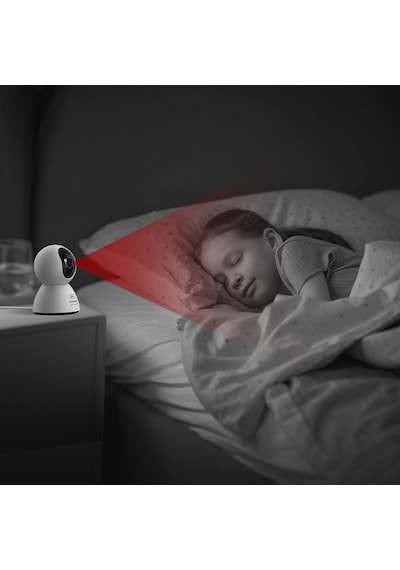 Security P1 İç Mekan Wi-fi Kamera, Aı Algılama, 360 Pan, Gece Görüşü, 256 Gb'a Kadar Microsd Ve Google Ve Alexa İle Çalışır,yapay Zeka Hareket Algılama,bebek Ağlaması Algılama,çift Yönlü Ses